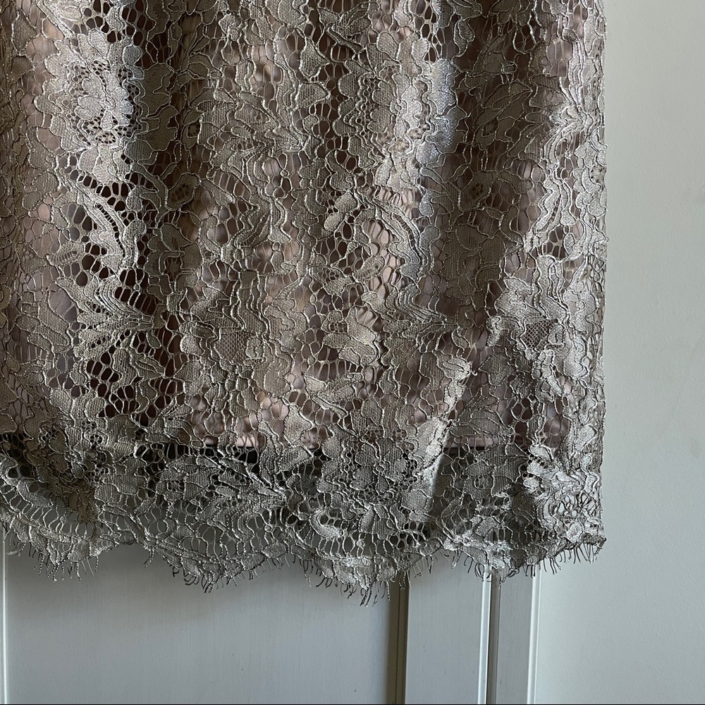 Js Collections Metallic Lace Short Sleeve Sheath … - image 5